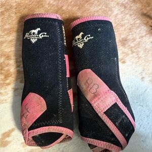 Professional's Choice Black and Pink Horse Boots Large Ventech elite limited